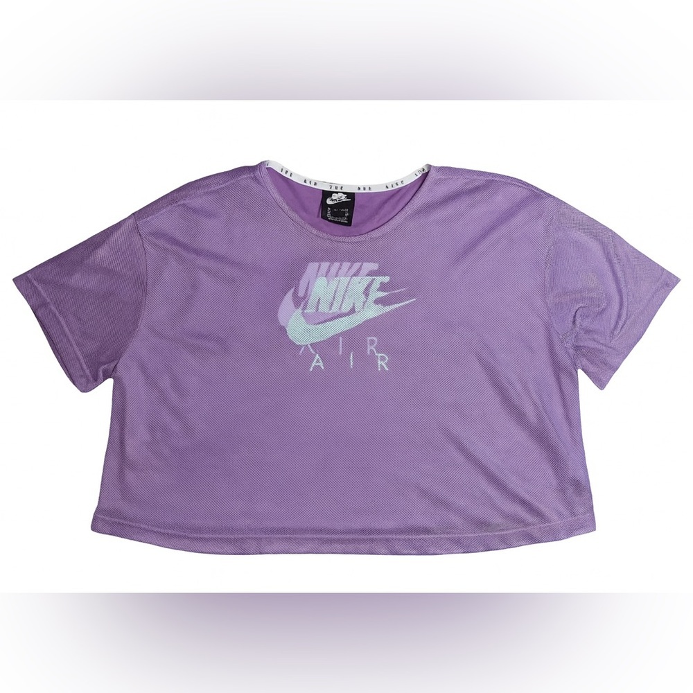 Nike Air Lavender Mesh Overlay Crop Tee (Women’s XL)